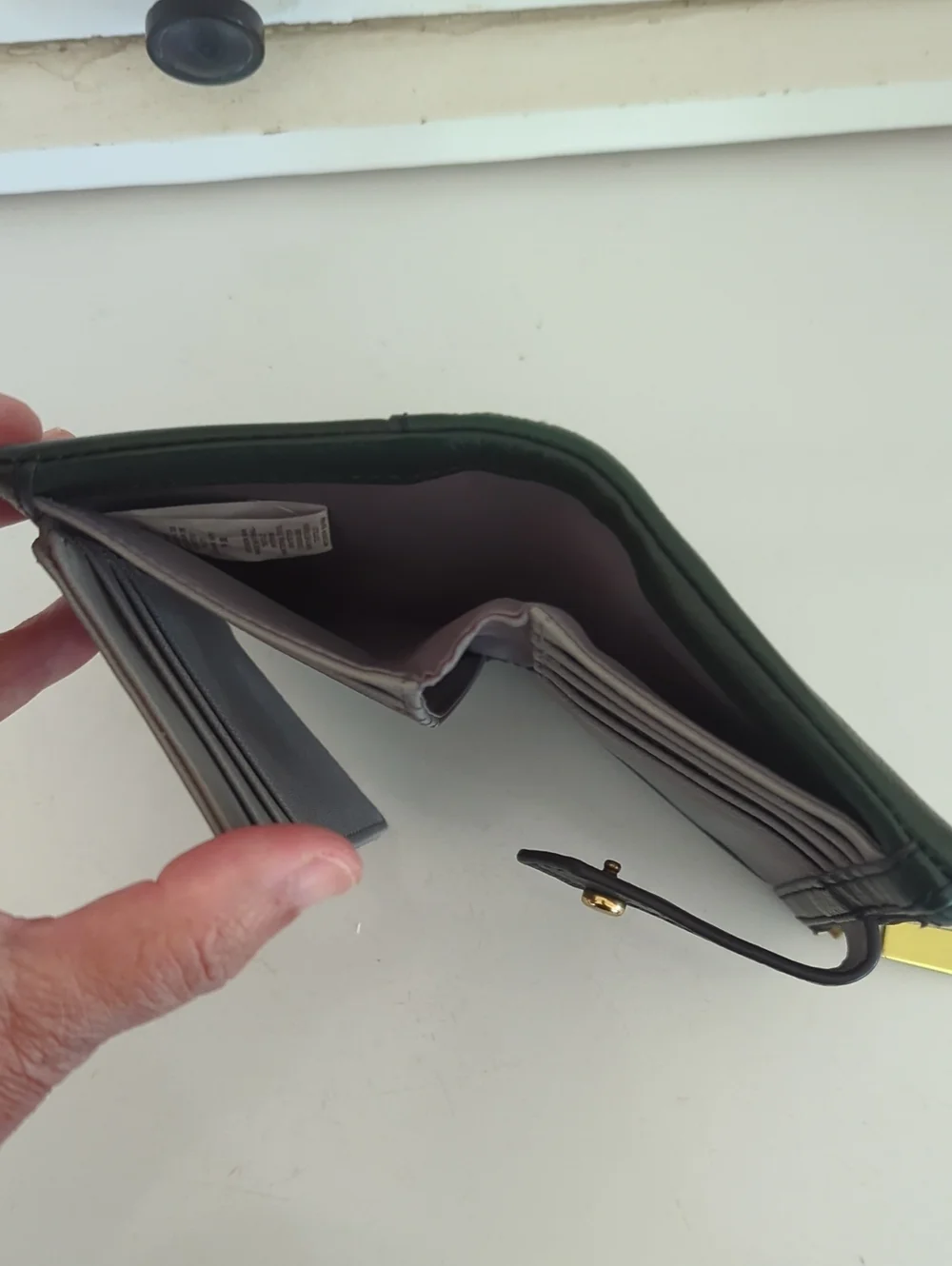 Fossil Green Leather Lanie Multifunction Bifold Wallet